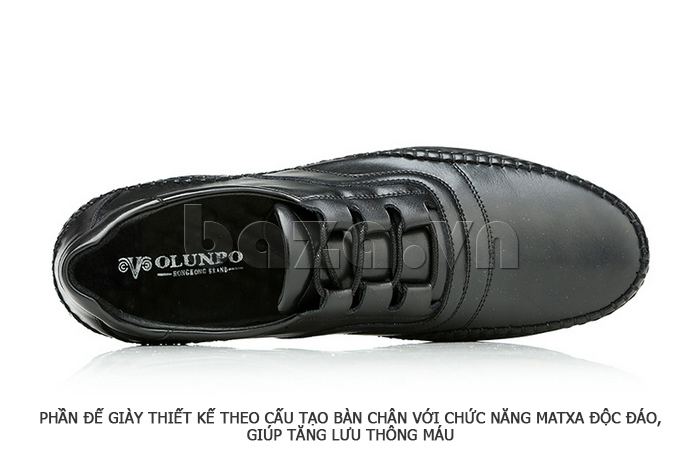 Giày da nam Olunpo QABA1409 thiết kế phù hợp với cấu trúc chân của người châu á