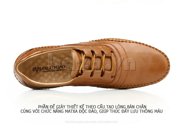 Giày da nam Olunpo QABA1409 thiết kế năng động và trẻ trung