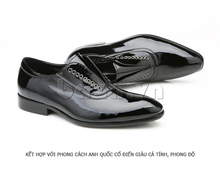 Giày da nam Olunpo QHT1435 thiết kế dáng lười dễ dùng