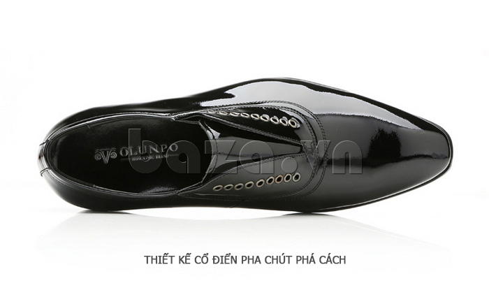 Giày da nam Olunpo QHT1435 thiết kế cổ điển pha chút phá cách