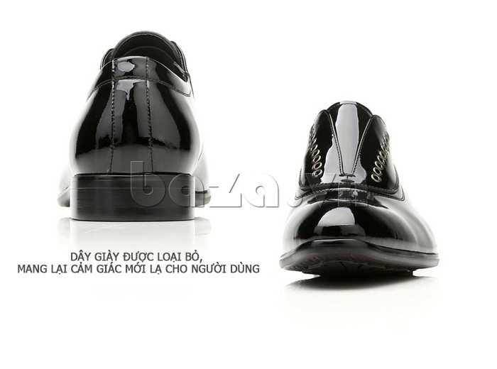 Giày da nam Olunpo QHT1435 dây giày loại bỏ mang cảm giác mới lạ cho người dùng