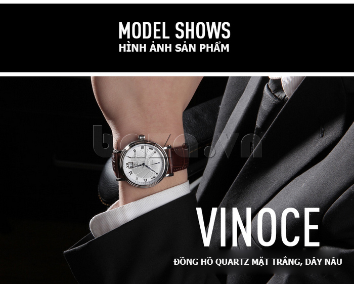 Đồng hồ nam mặt siêu xe Vinoce V633249 thiết kế đẹp