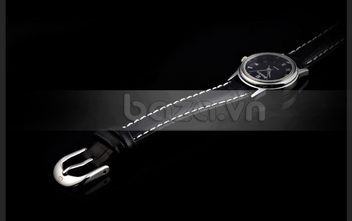 Đồng hồ nam Bestdon số La Mã mặt đen dây đeo đen
