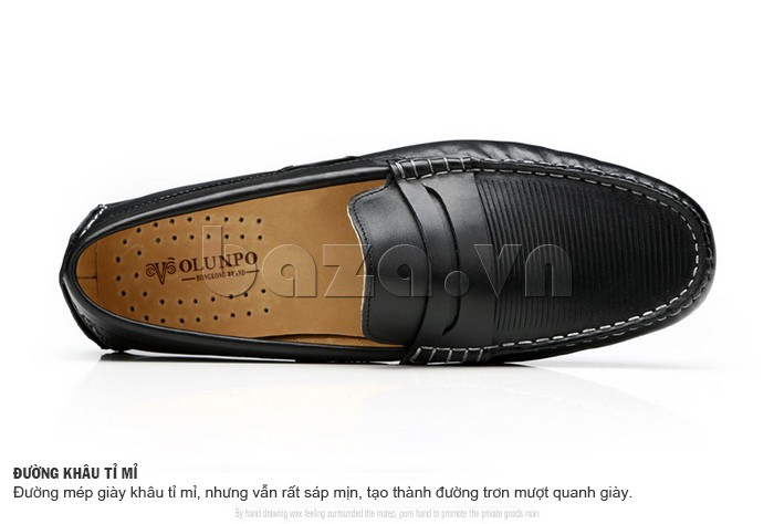 giày nam OlunpoCHY1401 có đường khâu tỉ mỉ nhưng vẫn mịn và trơn