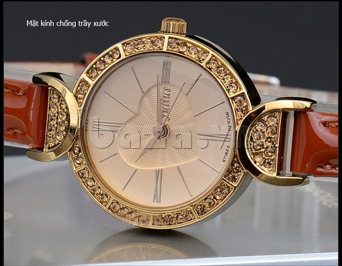Đồng hồ đính đá chống xước cho nữ Julius JA-779B