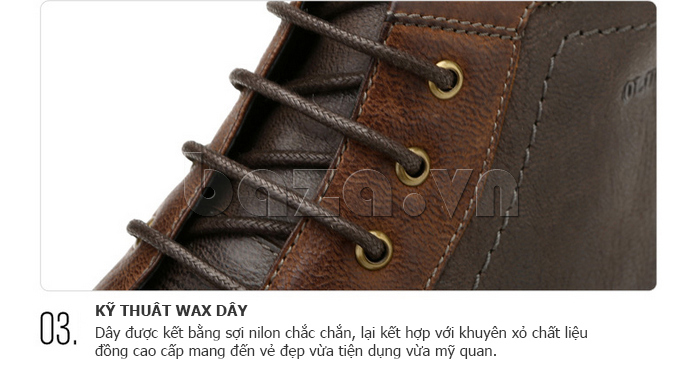 Giày boot nam Martern Olunpo DHT1440 kĩ thuật wax dây ấn tượng