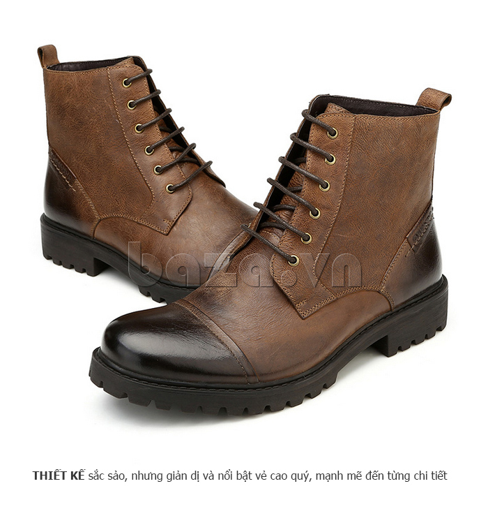 Giày boot nam Martern Olunpo DHT1440 được thiết kế sắc sảo