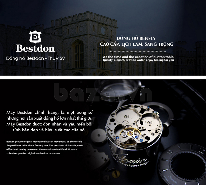 Đồng hồ nam Bestdon khẳng định đẳng cấp của đồng hồ Thụy Sỹ