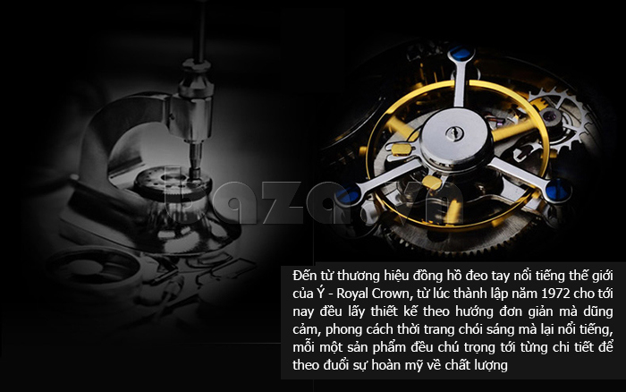 Đồng hồ nữ dây đồng Royal Crown 6501B - sản phẩm đến từ Ý