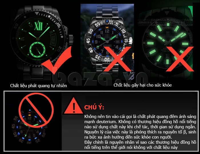 Đồng hồ nam mạnh mẽ Vinoce V6338633 viền khắc số thiết kế độc
