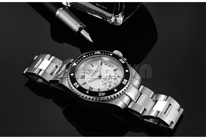 Đồng hồ nam mạnh mẽ Vinoce V6338633 viền khắc số thiết kế chính hãng
