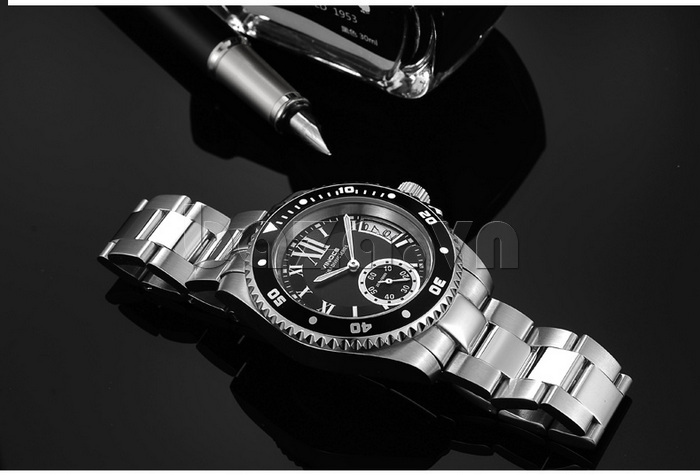 Đồng hồ nam mạnh mẽ Vinoce V6338633 viền khắc số thiết kế cao cấp
