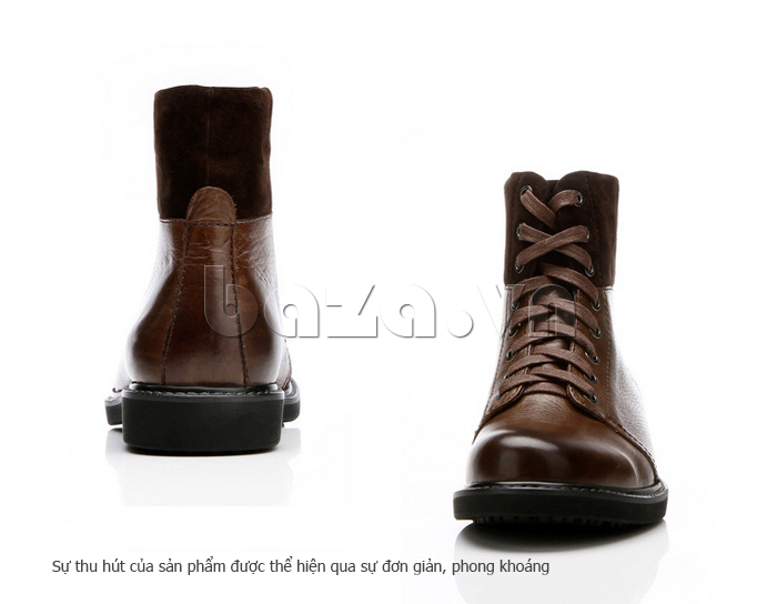 Giày nam cao cổ Olunpo DLY1206 có lớp bông ấm áp bên trong