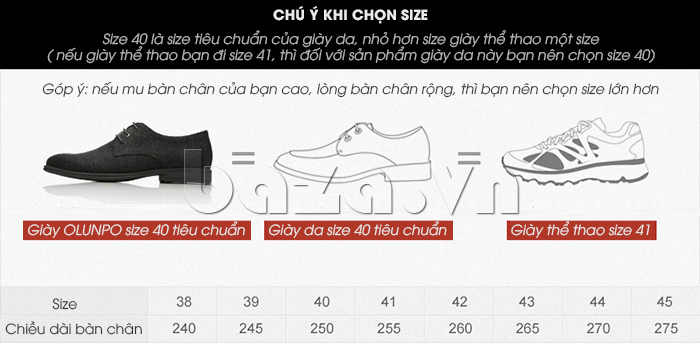 Giày nam Olunpo CHSL1501 thiết kế tuyệt vời