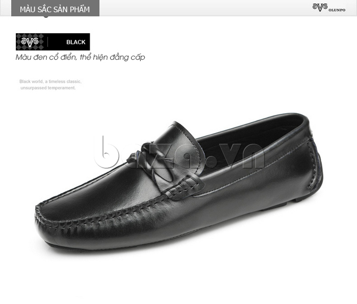Giày nam Olunpo CHT1501 đen 