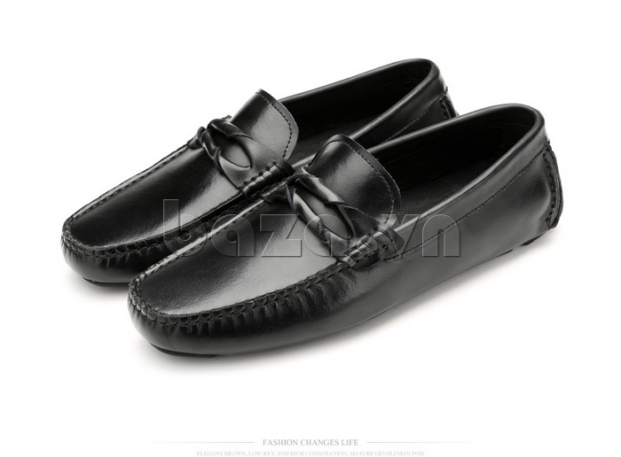 Giày nam Olunpo CHT1501 đen cao cấp