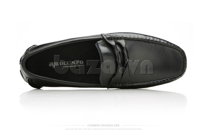 Giày nam Olunpo CHT1501 đen huyền bí