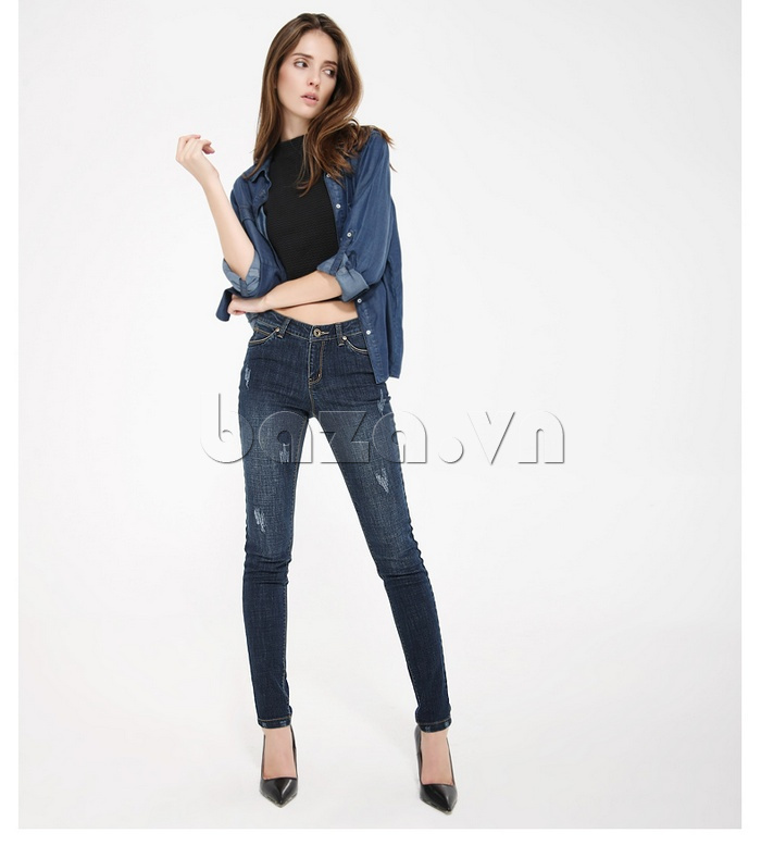 Quần Jeans nữ ống côn Shankry S15Q10