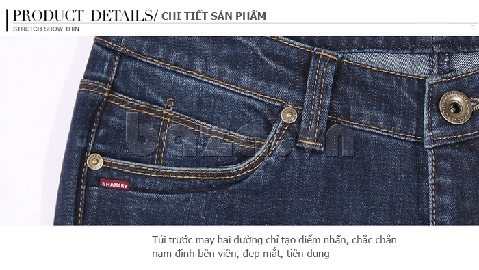 Quần Jeans nữ ống côn mài xước Shankry S15Q10 - thiết kế hiện đại