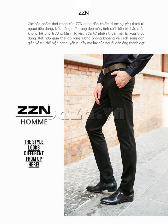 quần âu nam co giãn túi bao viền ZZN A435280 - tiện dụng
