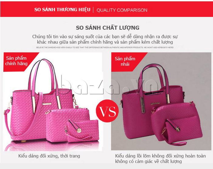Bộ 3 túi nữ thời trang Balana 8166 - thiết kế mới lạ