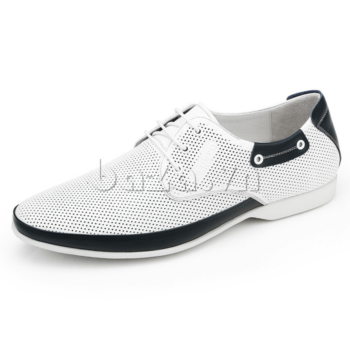 giày nam Olunpo XHT1402 màu trắng viên đen độc đáo
