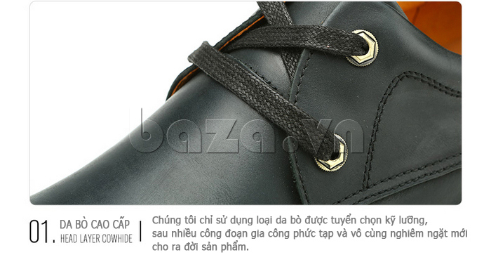 Giày da nam Olunpo QFR1401 được làm từ da bò cao cấp