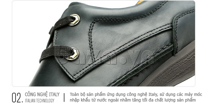 Giày da nam Olunpo QFR1401 sử dụng công nghệ Italy