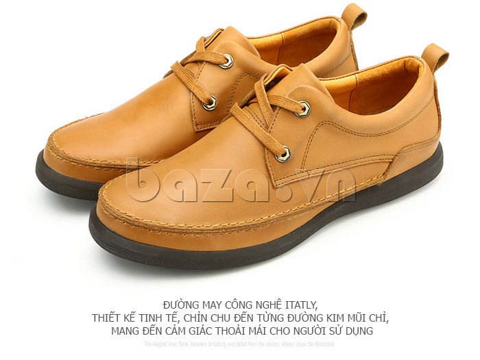 Giày da nam Olunpo QFR1401 đường may tinh tế