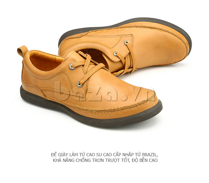 Giày da nam Olunpo QFR1401 đế giày làm từ cao su thiên nhiên