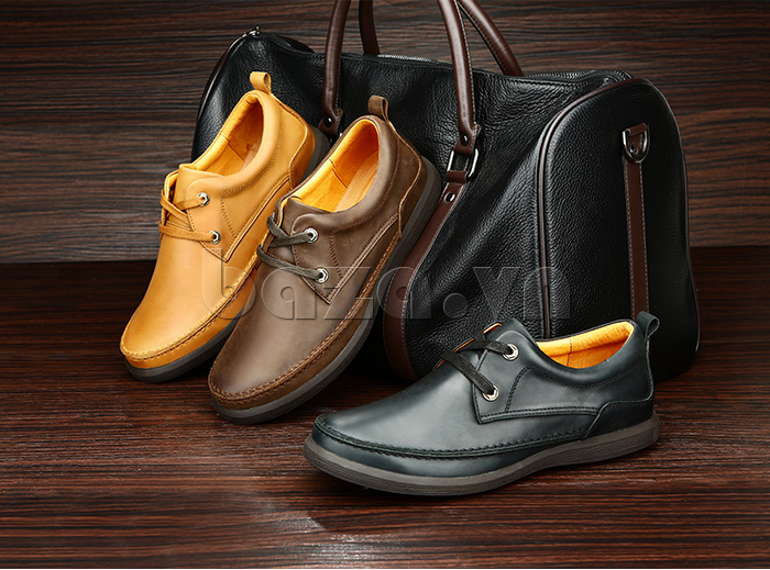 Giày da nam Olunpo QFR1401 có 3 màu để lựa chọn