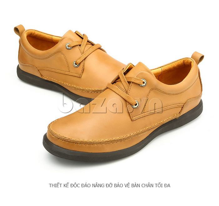 Giày da nam Olunpo QFR1401 được thiết kế độc đáo bảo vệ đôi bàn chân