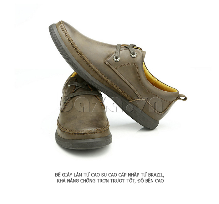 Giày da nam Olunpo QFR1401 đế giày cao su xuất nhập khẩu