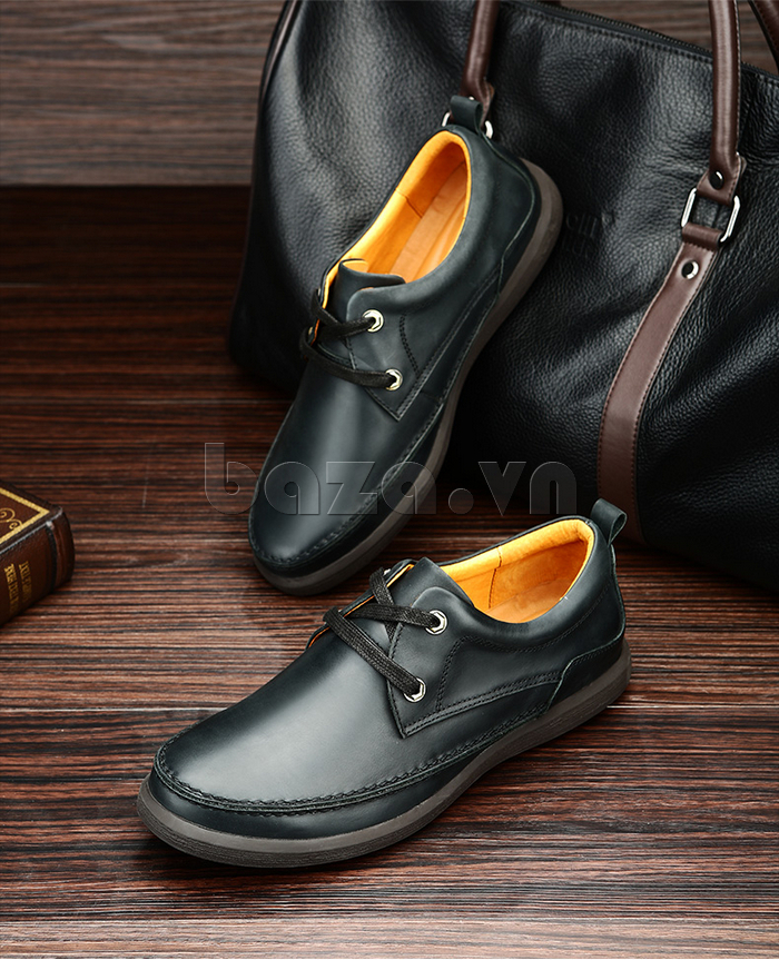 Giày da nam Olunpo QFR1401 màu đen quyến rũ