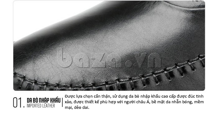 Giày nam da bò nhập khẩu được lựa chọn cẩn thẩn