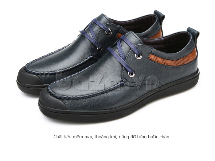 Giày da nam Olunpo QJY1404  sử dụng chất liệu mềm mại thoáng khí
