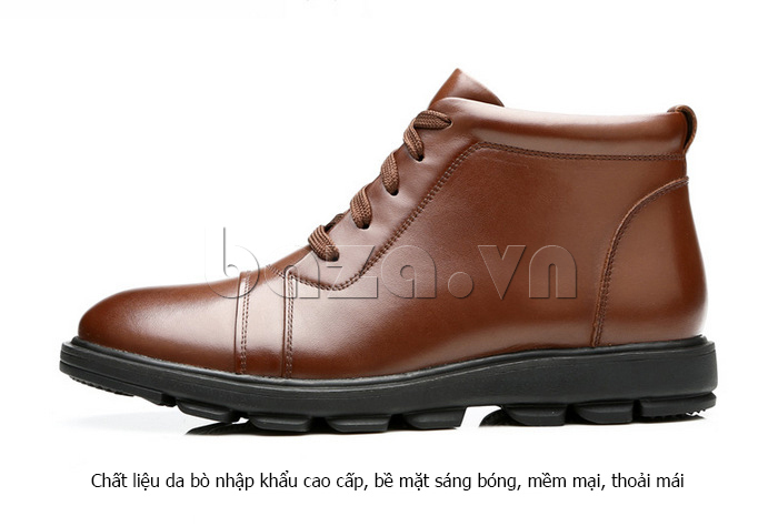 Giày nam cao cổ Olunpo WPH020 da bò mềm mại