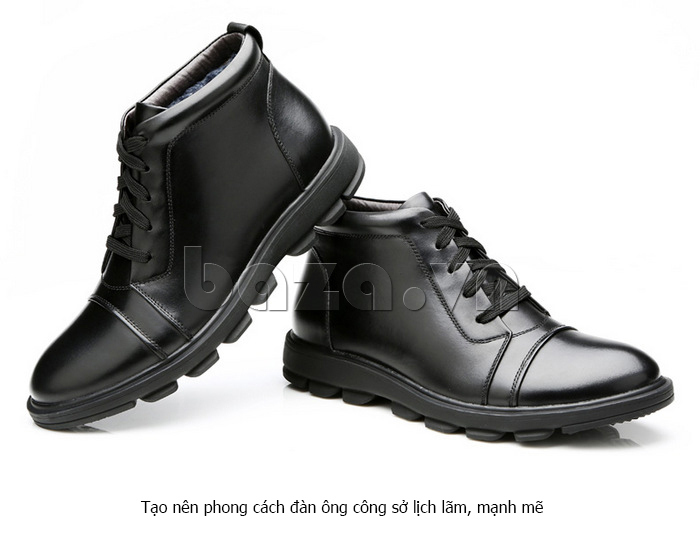Giày nam cao cổ Olunpo WPH020 màu đen sang trọng