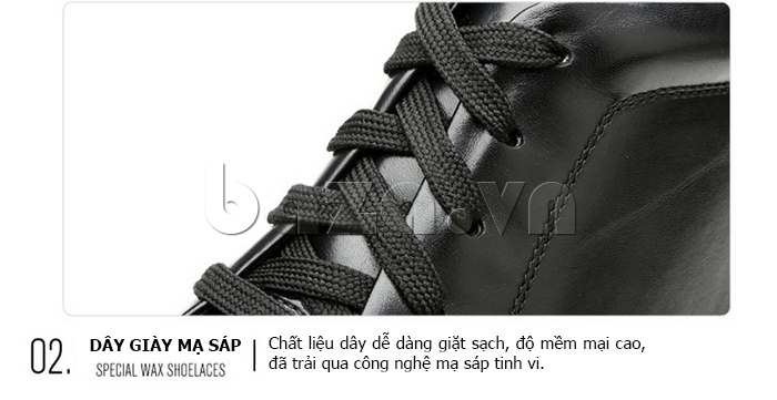Giày nam cao cổ Olunpo WPH020  dây buộc dạng dẹt