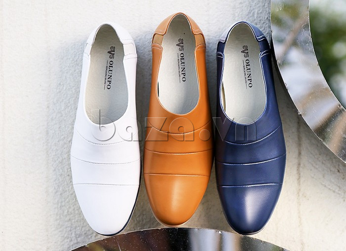Giày da nam gót chun Olunpo CCY1505 đa dạng sắc màu