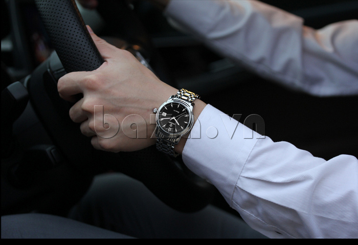 Đồng hồ doanh nhân nam kim dạ quang Vinoce 8381 phong cách