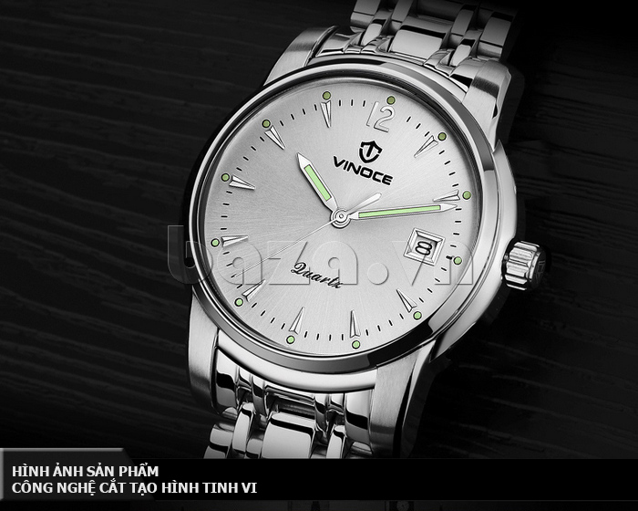 Đồng hồ doanh nhân nam kim dạ quang Vinoce 8381 thiết kế bền đẹp