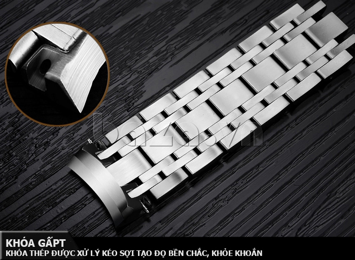 Đồng hồ doanh nhân nam kim dạ quang Vinoce 8381 thiết kế thơi ftrang
