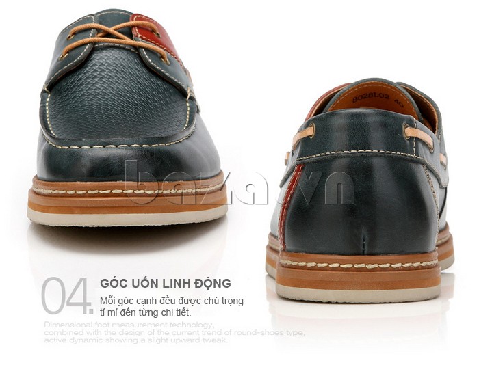 Góc uốn của giày OlunpoCXYF1301 linh động  và tỉ mỉ đến từng chi tiết