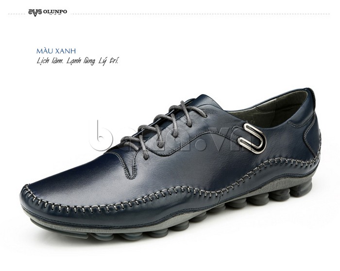 Giày nam Olunpo QABA1303 màu xanh lịch lãm, lạnh lùng và lý trí