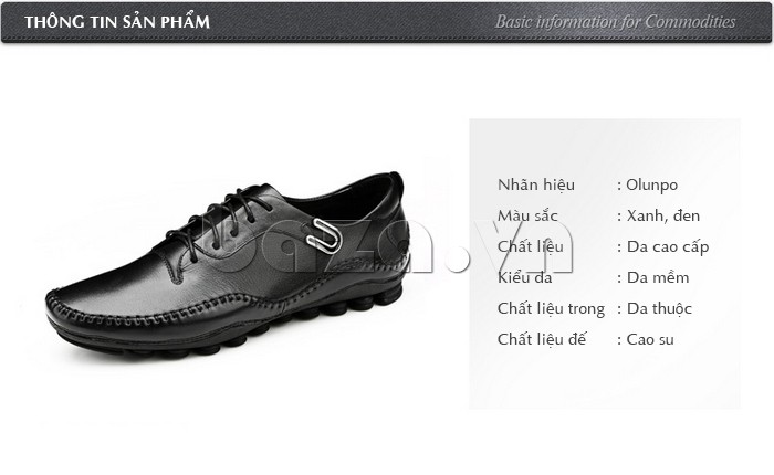 thông tin sản phẩm của Giày nam Olunpo QABA1303