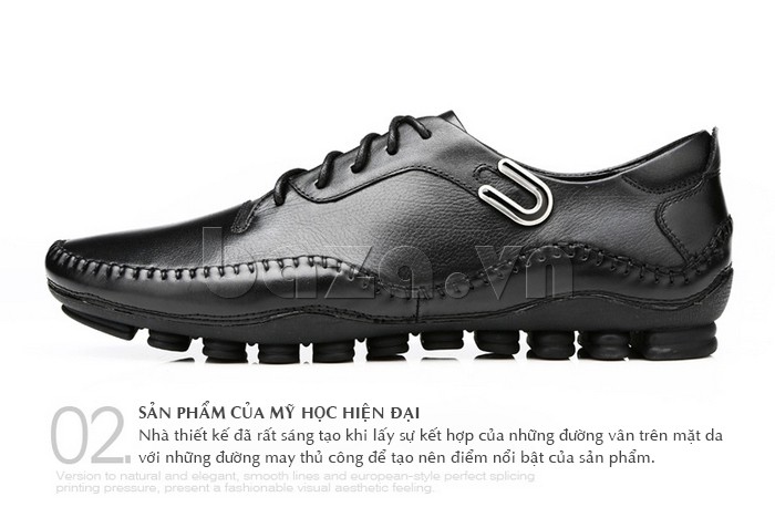 Giày nam Olunpo QABA1303 là sản phẩm của mỹ học hiện đại, thời trang