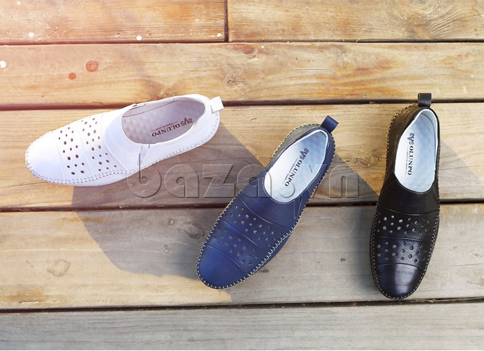 Giày lười nam da thật đục lỗ Olunpo XHT1502 - thiết kế đa dạng