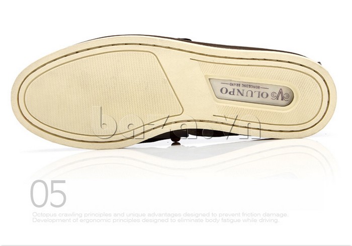 giày nam Olunpo CLXS1221 có đế giày làm từ chất liệu cao su tự nhiên cao cấp