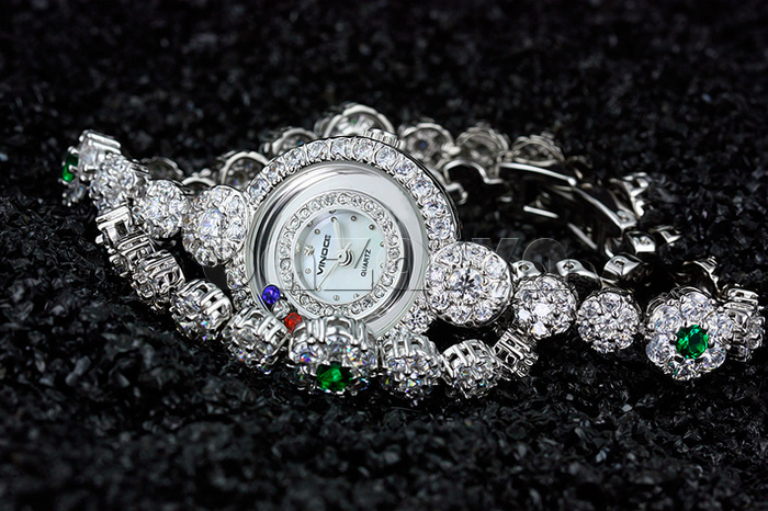 Đồng hồ trang sức đính pha lê nữ Vinoce 633230L vẻ đẹp ấn tượng và thu hút